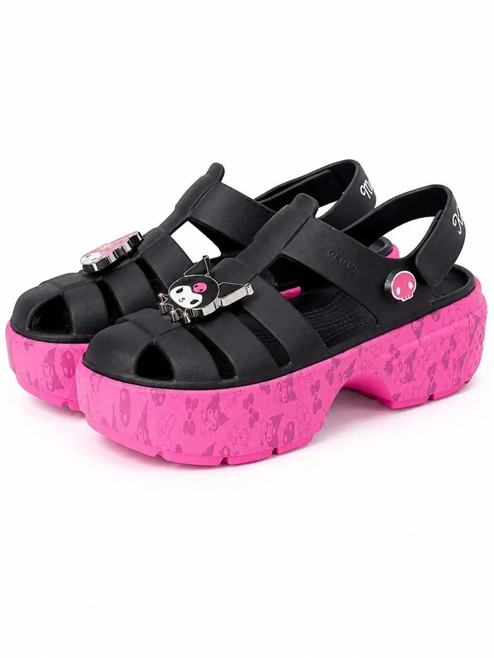 Crocs X Hello Kitty and Friends NEW My Melody and Kuromi Stomp Sandal Size 11